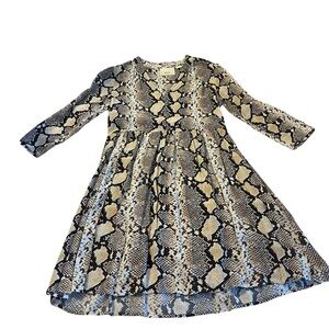Rodeo Cowgirl Snakeskin Boho Dress Western Prairie Festival XS Anthro